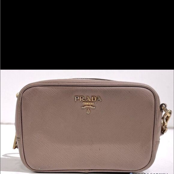 PRADA SAFFIANO MINI CAMERA CROSSBODY BEIGE BAG CROSSBODY - Picture 1 of 16